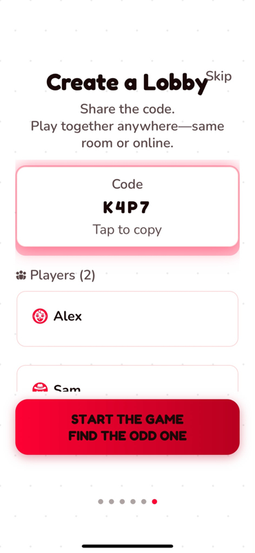 Create a lobby screen