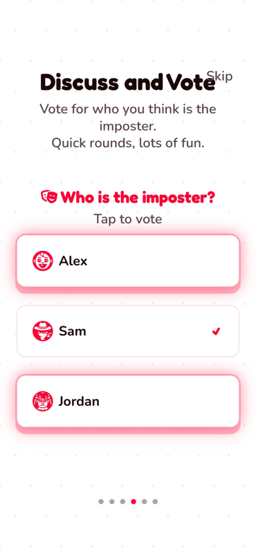 Discuss and vote screen